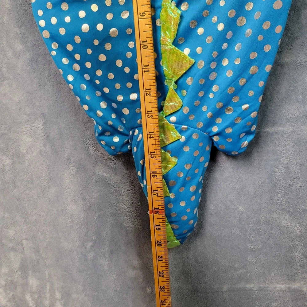Martha Stewart Pets Dog Costume Blue Polka Dot‎ Dinosaur Large